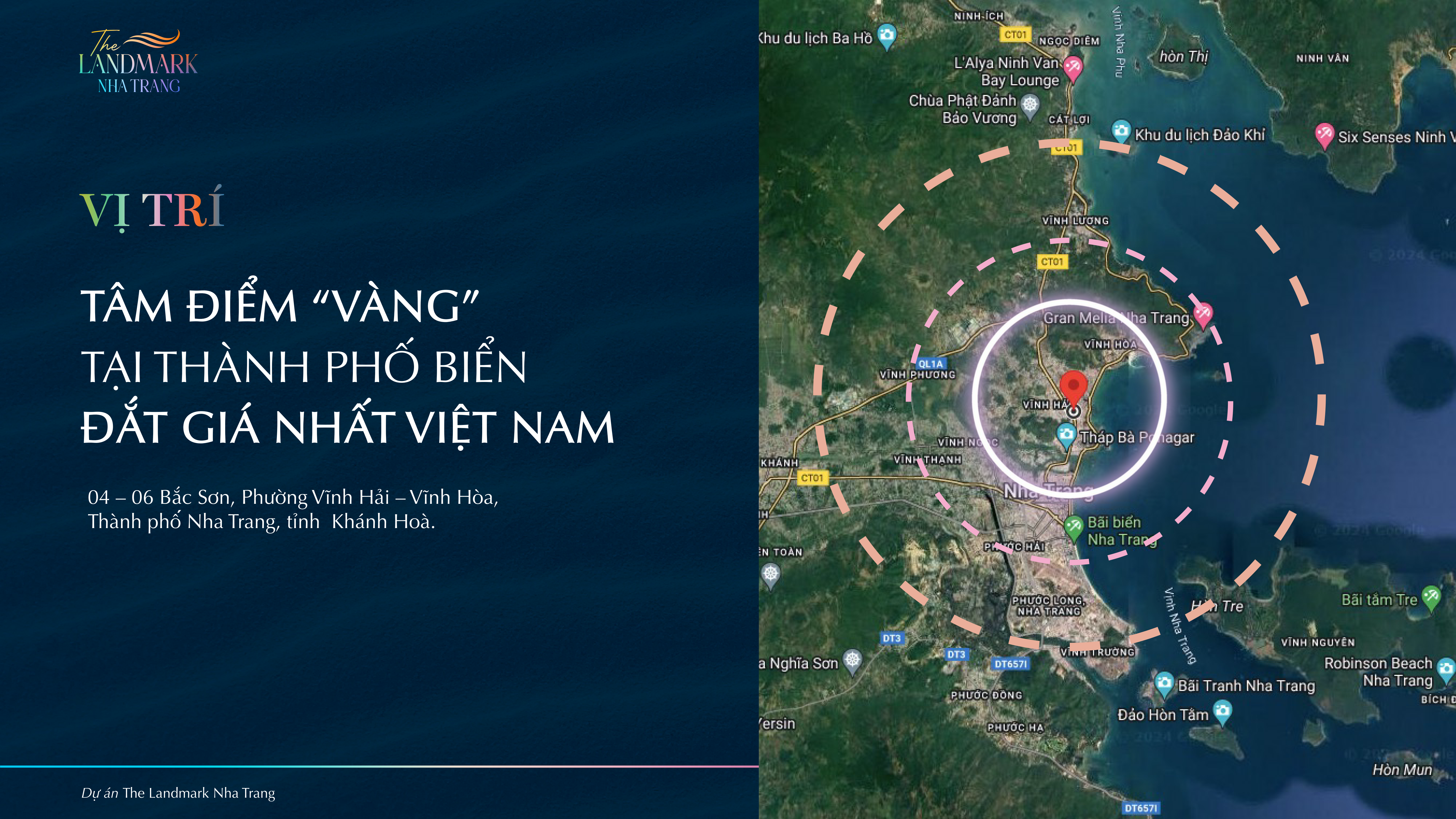 Với vị trí vàng ven biển TP Nha Trang. The Landmark sẽ là điểm nhấn mới tại phía Bắc TP biển đẹp nhất Việt Nam