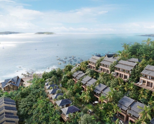 Phối cảnh một góc dự án Tổ hợp Thương mại Dịch vụ và Du lịch nghỉ dưỡng Xuân Đài Bay.
