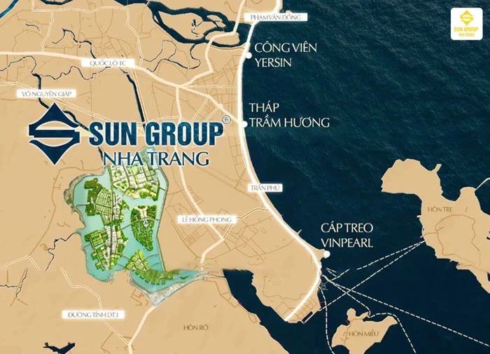 Vị trí chiến lược của dự án Sun Group Nha Trang
